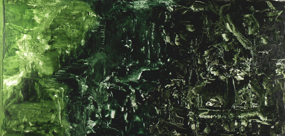 YuccaL 240, oil on paper, 29x72 / 70x90 (cm) (Private Collection)